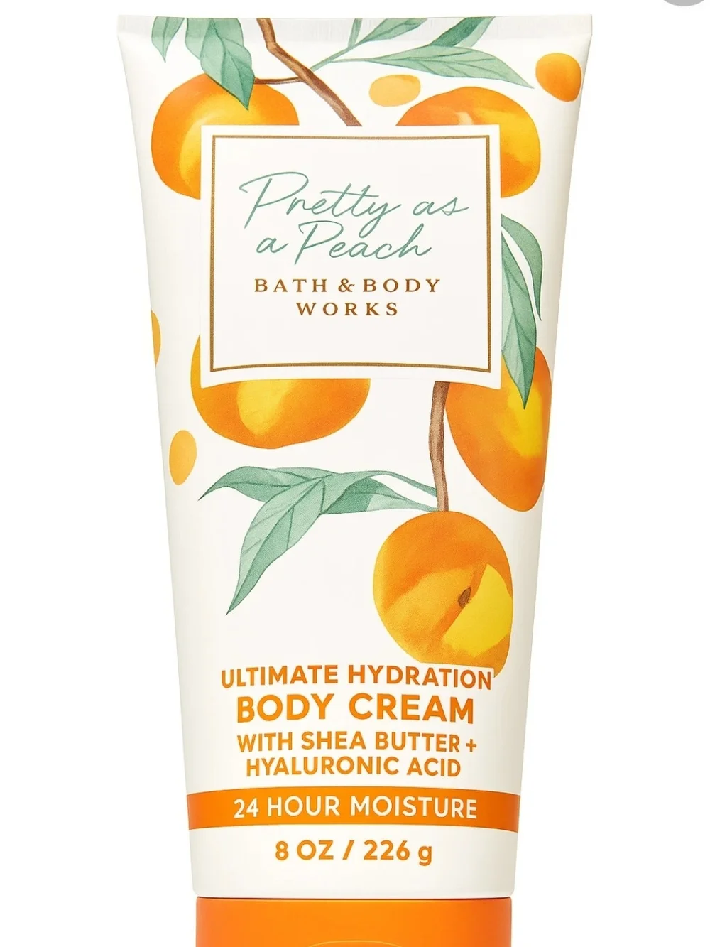 Bath & Body Works Pretty as a Peach Body Cream - Peach & Green Accents